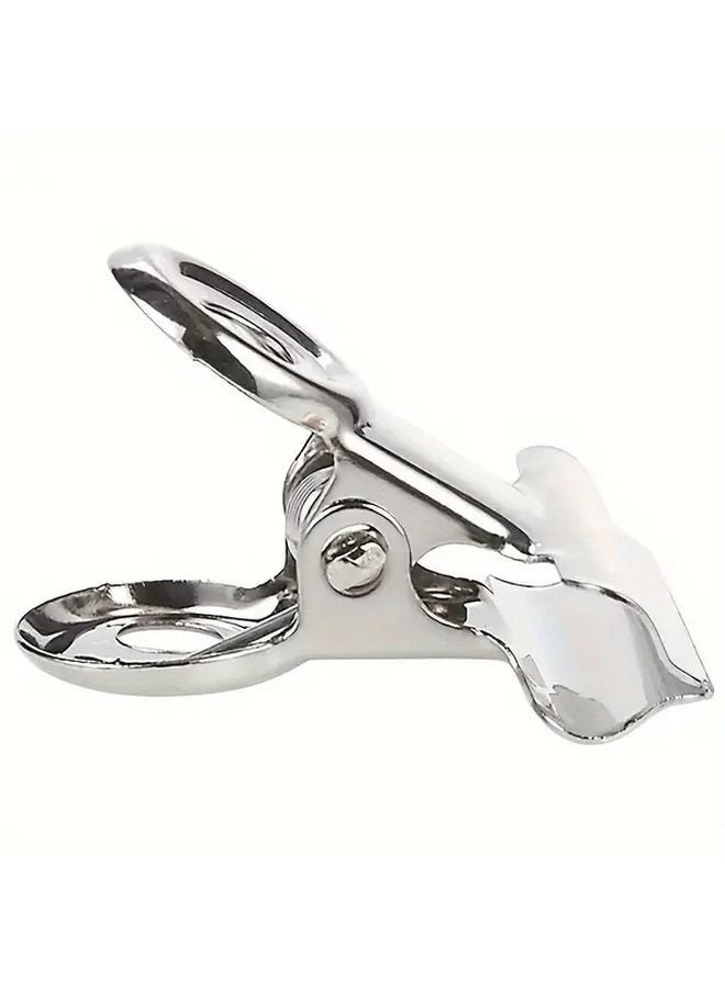 Silver Metal Hinge Clips 20pcs Large and Small Spring Binder Clips for Food Bags Photos Crafts Office - Image 2